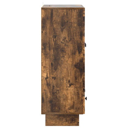 Servírovací Skříň Uzený Dub 66 X 34,5 X 95 Cm Dřevěný Materiál