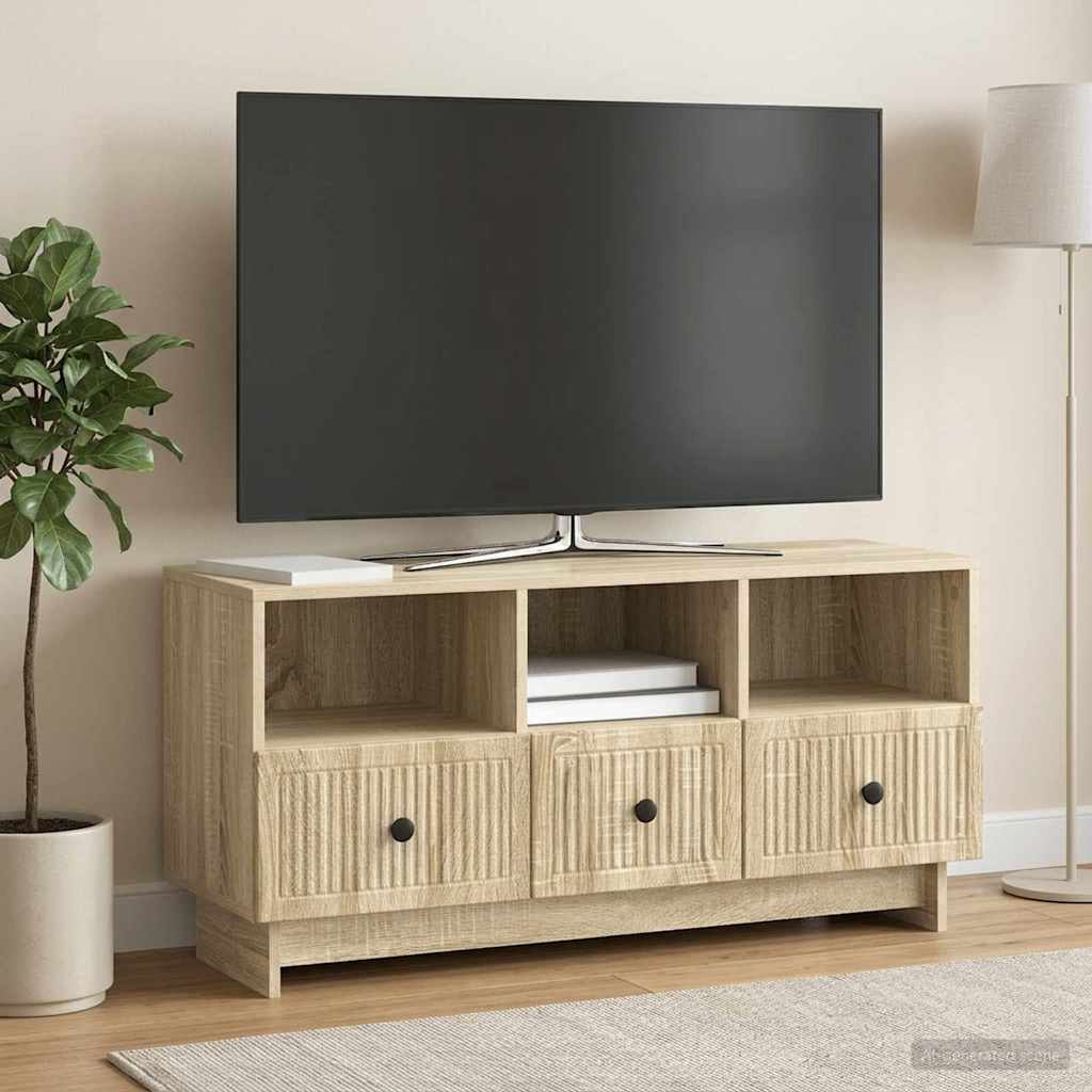 Televizní Skříň Dub Sonoma 102 X 34,5 X 50 Cm Kompozitní Dřevo