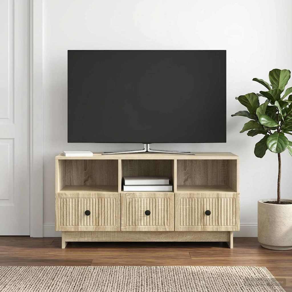 Televizní Skříň Dub Sonoma 102 X 34,5 X 50 Cm Kompozitní Dřevo
