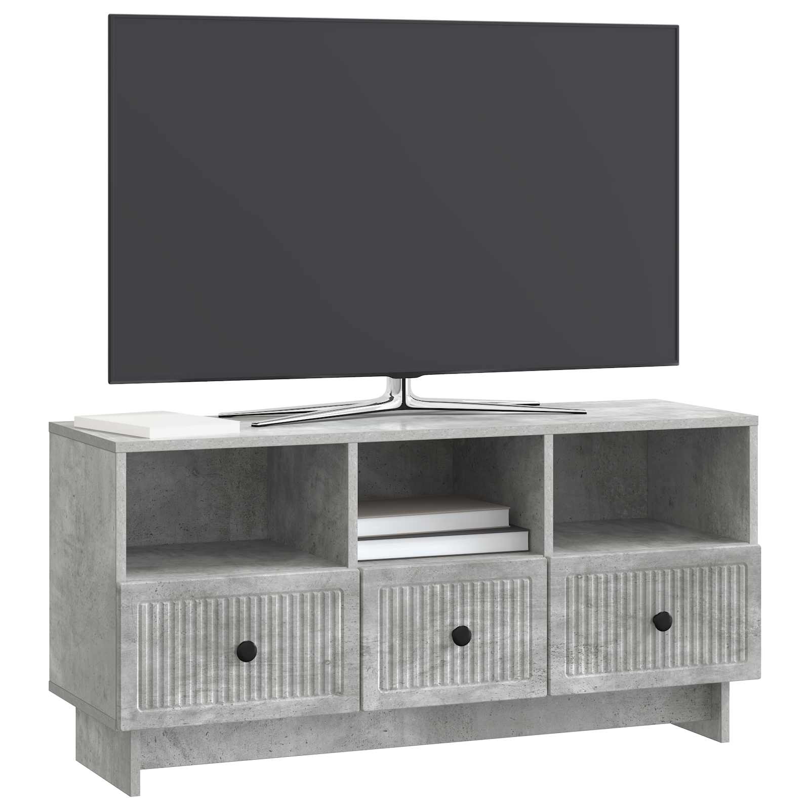 Televizní Skříň Se Zásuvkou Betonově Šedá 102 X 34,5 X 50 Cm