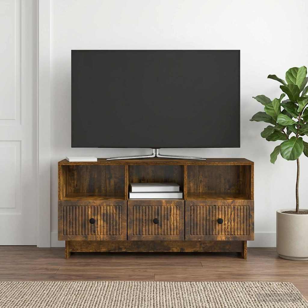 Televizní Skříň Kouřový Dub 102 X 34,5 X 50 Cm Kompozitní Dřevo