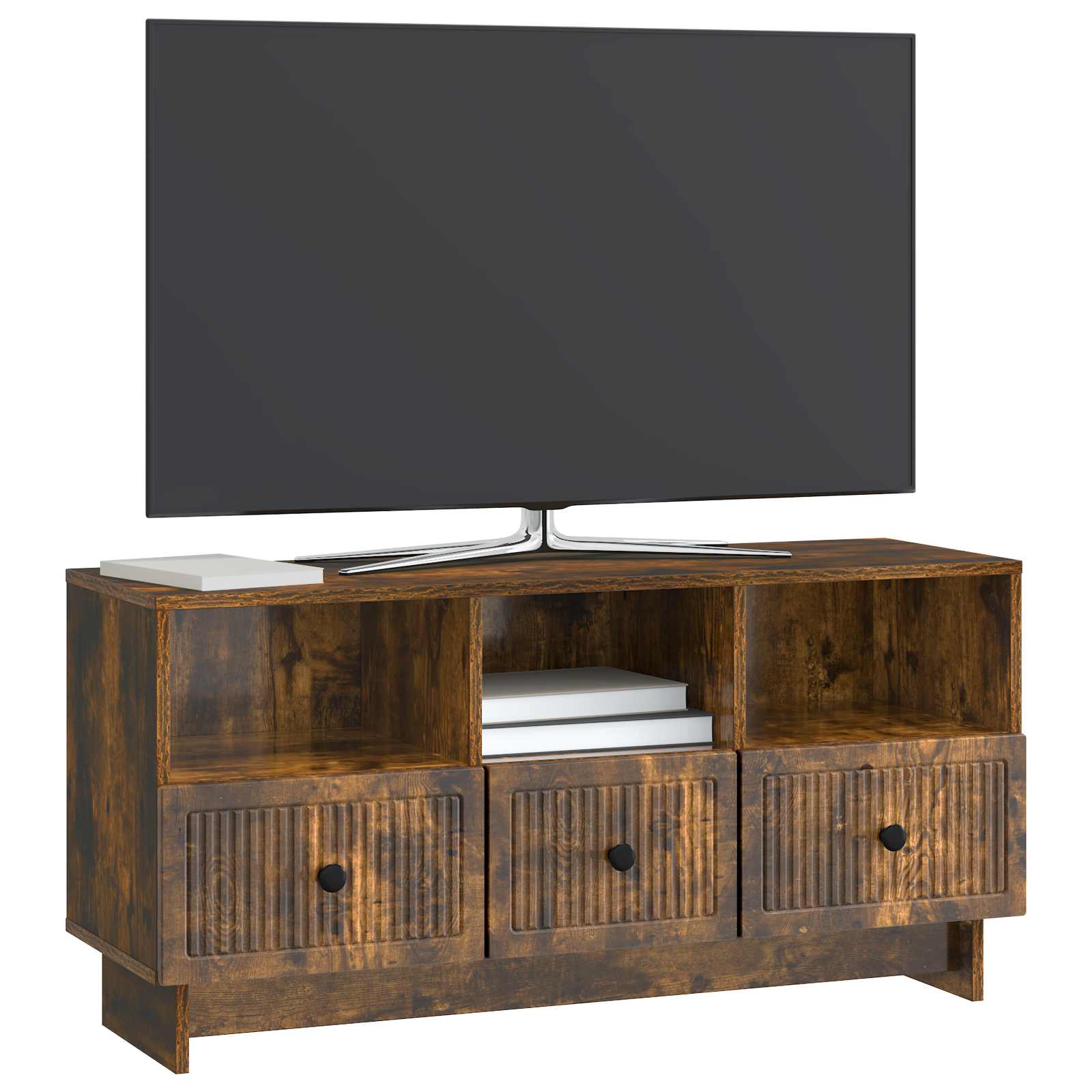 Televizní Skříň Kouřový Dub 102 X 34,5 X 50 Cm Kompozitní Dřevo