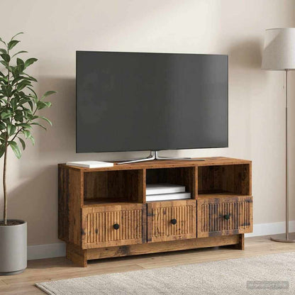 Televizní Skříň Staré Dřevo 102 X 34,5 X 50 Cm Kompozitní Dřevo
