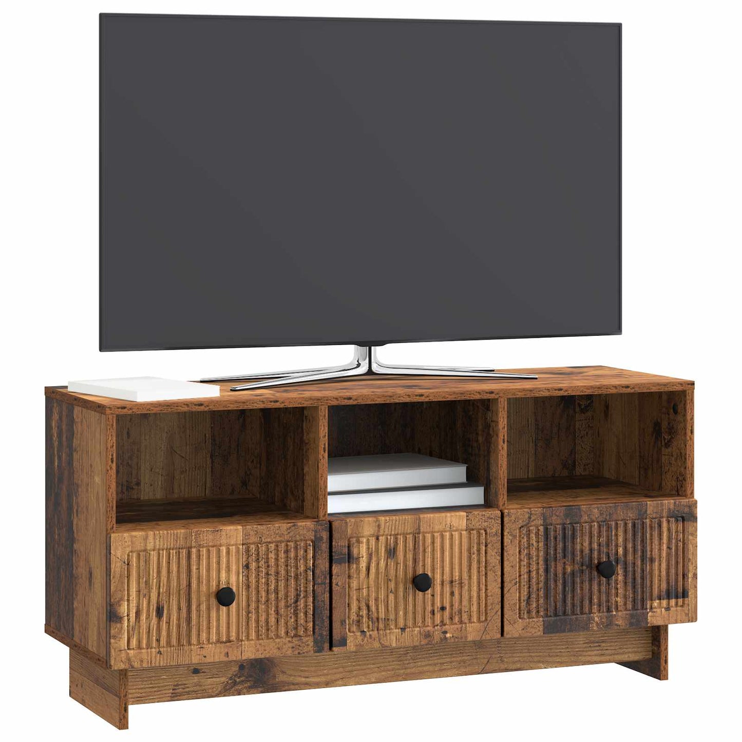 Televizní Skříň Staré Dřevo 102 X 34,5 X 50 Cm Kompozitní Dřevo