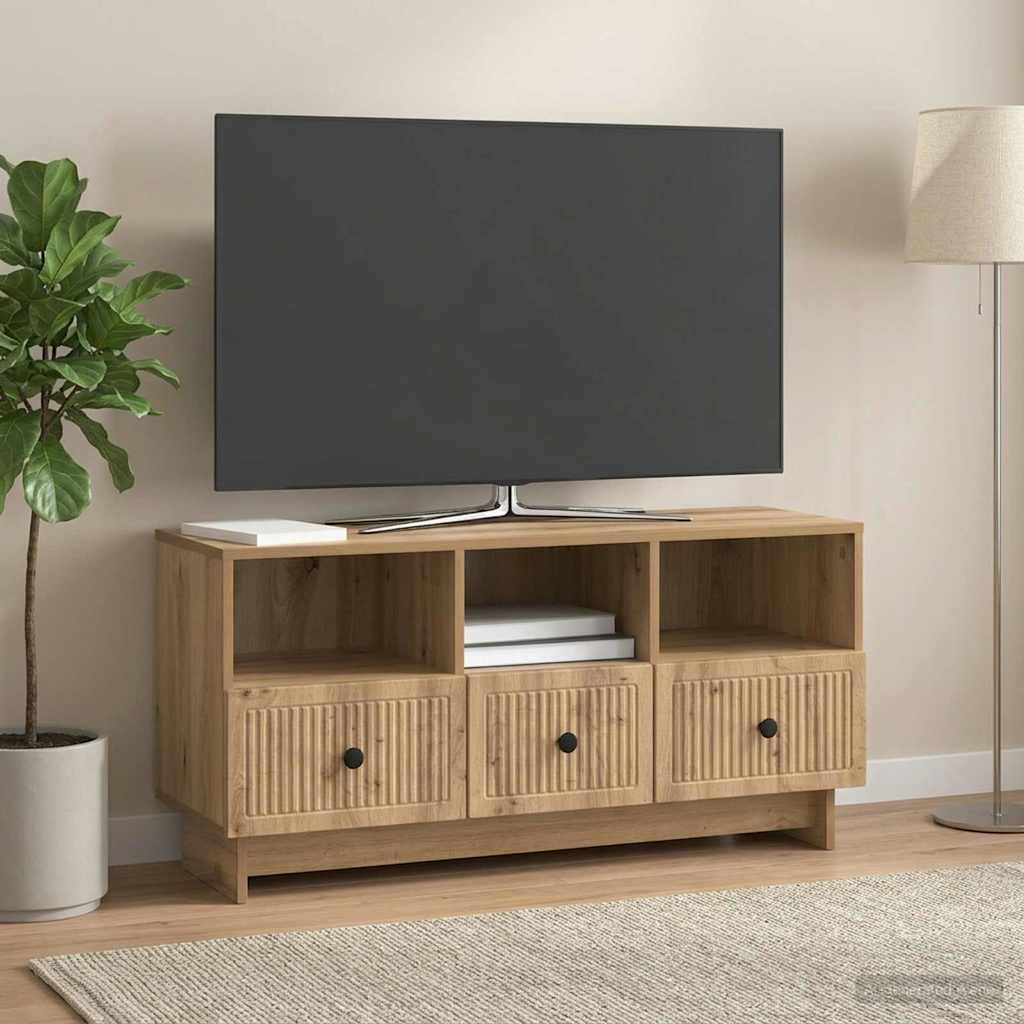 Televizní Skříň 102 X 34,5 X 50 Cm Dub Artisan Kompozitní Dřevo