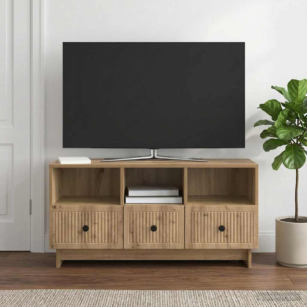 Televizní Skříň 102 X 34,5 X 50 Cm Dub Artisan Kompozitní Dřevo