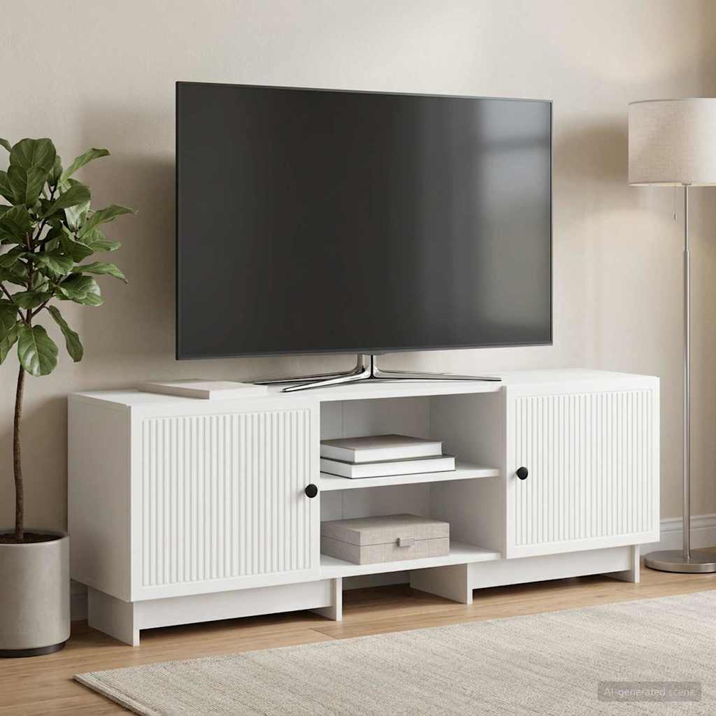 Televizní Skříň Bílý 150 X 31 X 50 Cm Dřevěný Materiál