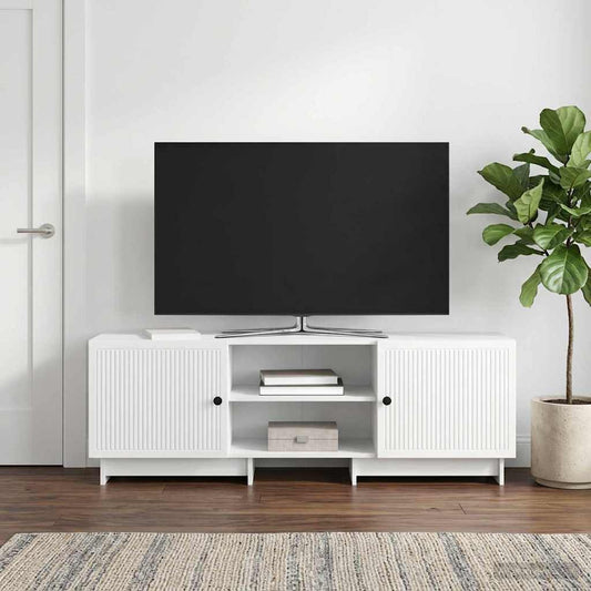 Televizní Skříň Bílý 150 X 31 X 50 Cm Dřevěný Materiál