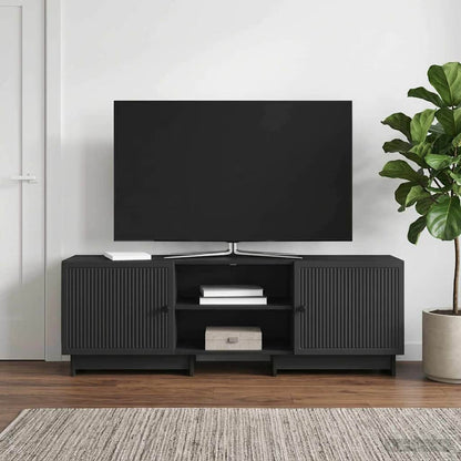 Televizní Skříň Černý 150 X 31 X 50 Cm Dřevěný Materiál