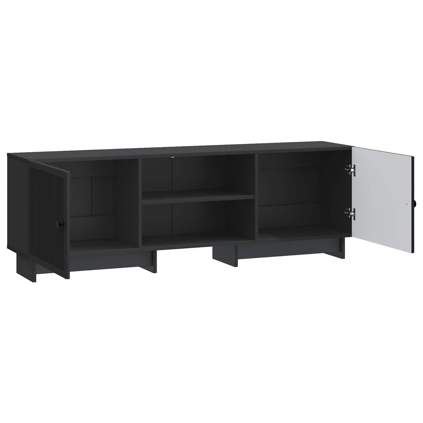 Televizní Skříň Černý 150 X 31 X 50 Cm Dřevěný Materiál