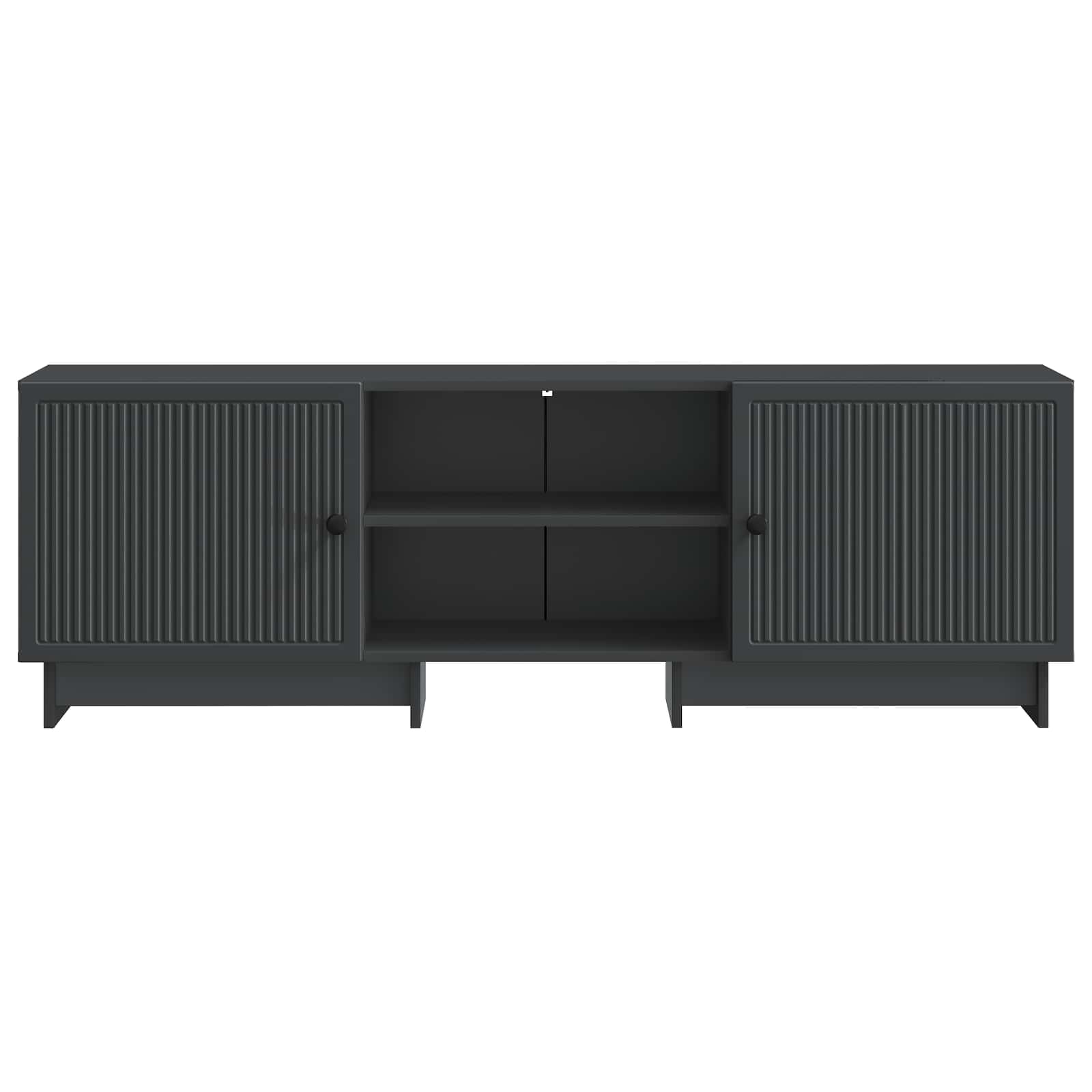 Televizní Skříň Černý 150 X 31 X 50 Cm Dřevěný Materiál