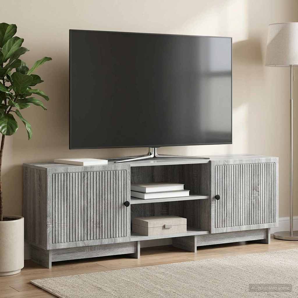 Televizní Skříň Šedá Sonoma 150 X 31 X 50 Cm Dřevěný Materiál