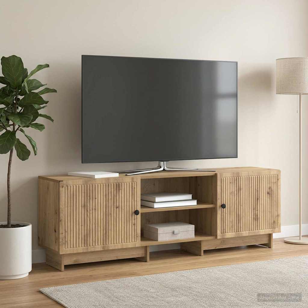 Televizní Skříň 150 X 31 X 50 Cm Dub Artisan Dřevěný Materiál