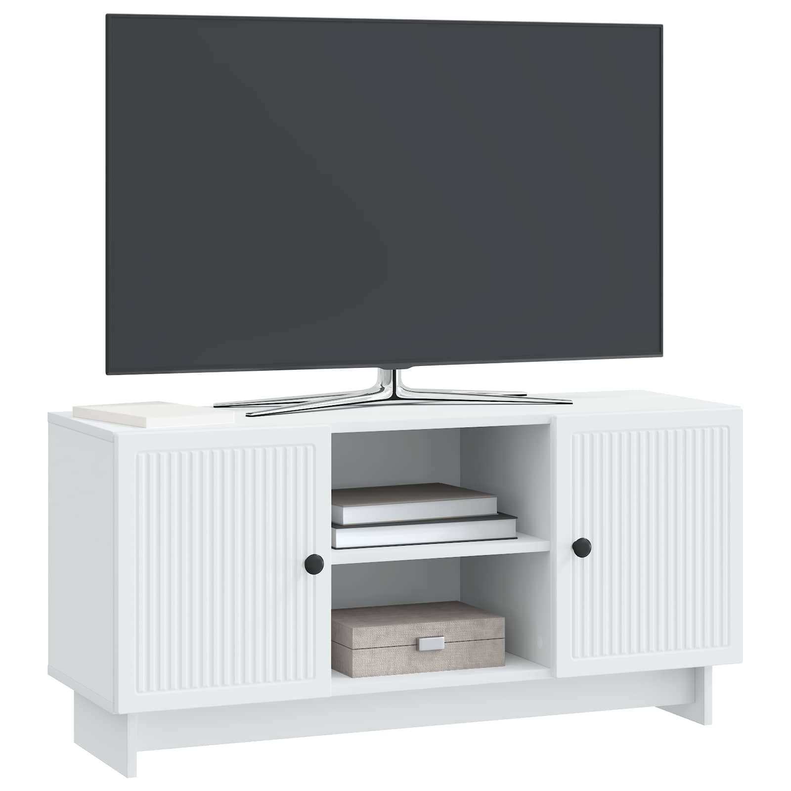 Televizní Skříň 102 X 34,5 X 50 Cm Bílá Kompozitní Dřevo