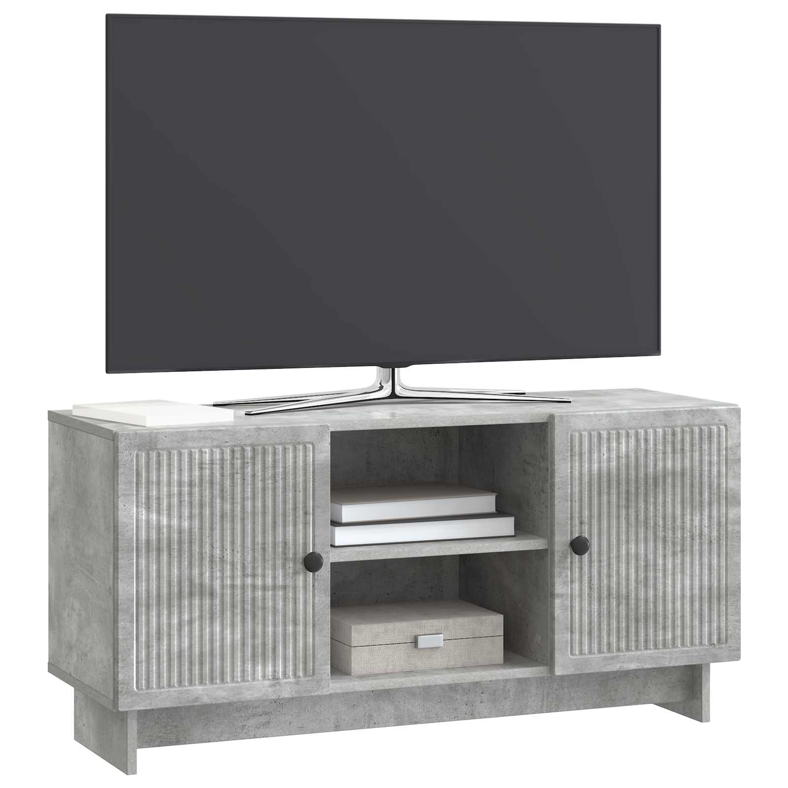 Televizní Skříň 102 X 34,5 X 50 Cm Betonově Šedá