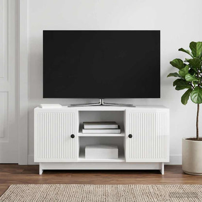 Televizní Skříň 102 X 34,5 X 50 Cm Bílá S Vysokým Leskem