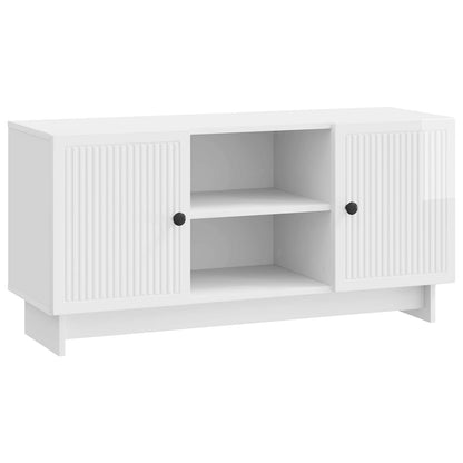 Televizní Skříň 102 X 34,5 X 50 Cm Bílá S Vysokým Leskem