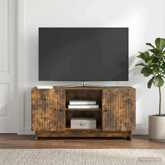Televizní Skříň 102 X 34,5 X 50 Cm Kouřový Dub Kompozitní Dřevo