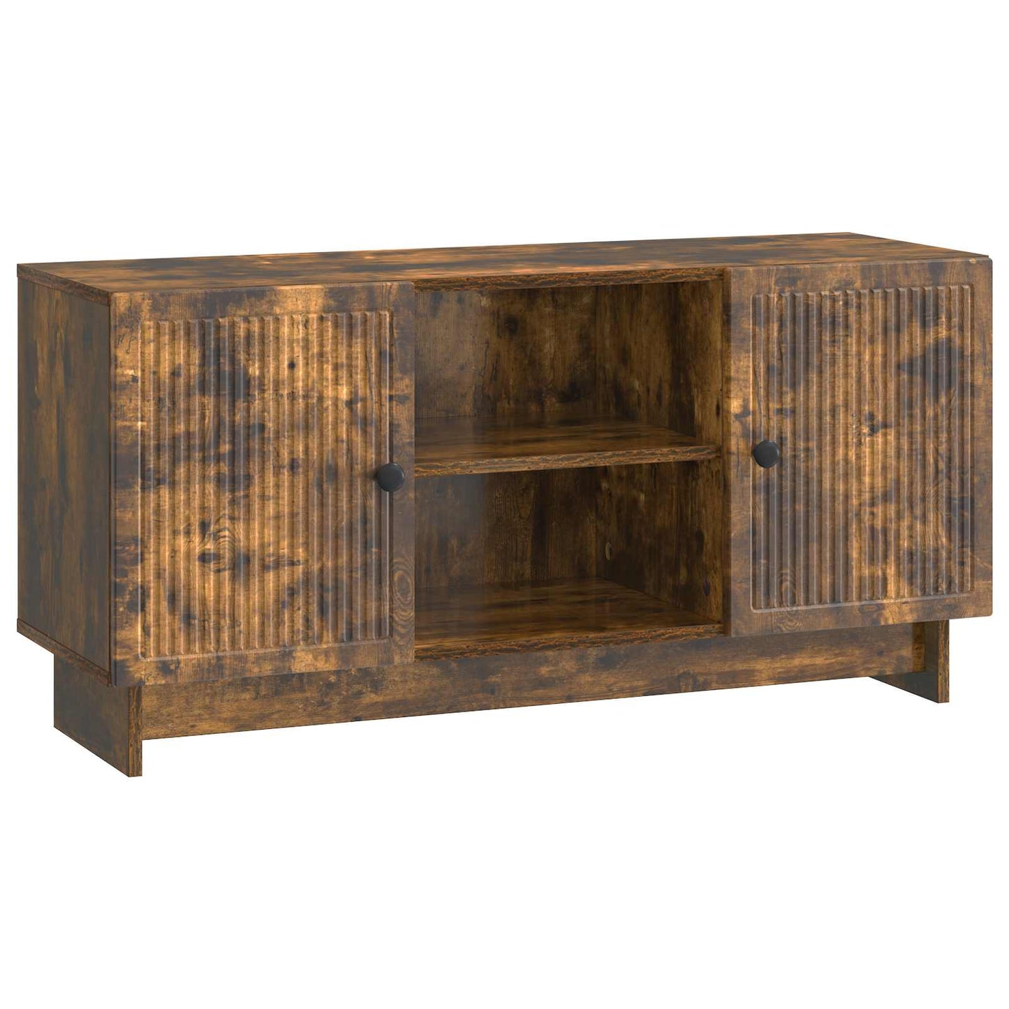 Televizní Skříň 102 X 34,5 X 50 Cm Kouřový Dub Kompozitní Dřevo
