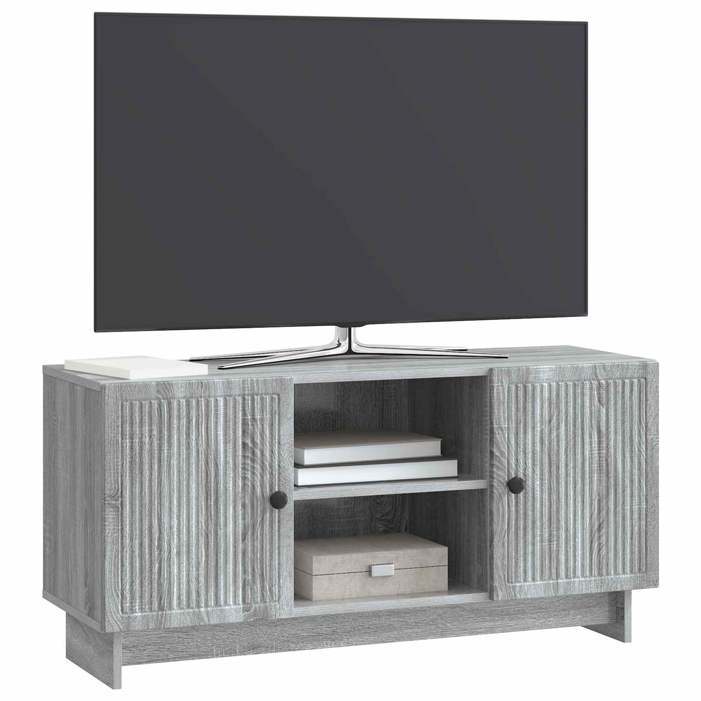 Televizní Skříň 102 X 34,5 X 50 Cm Šedý Sonoma Kompozitní Dřevo