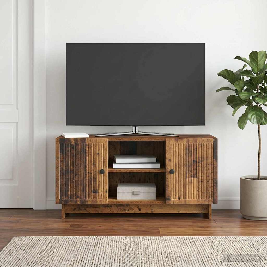 Televizní Skříň 102 X 34,5 X 50 Cm Staré Dřevo Kompozitní Dřevo