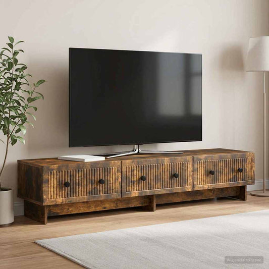 Televizní Skříň Kouřový Dub 147 X 34,5 X 30 Cm Kompozitní Dřevo