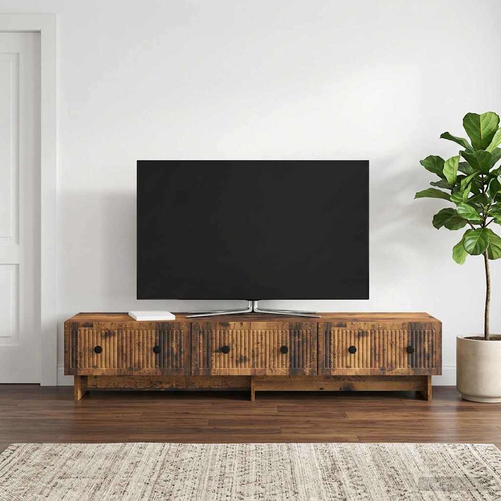 Televizní Skříň Staré Dřevo 147 X 34,5 X 30 Cm Kompozitní Dřevo