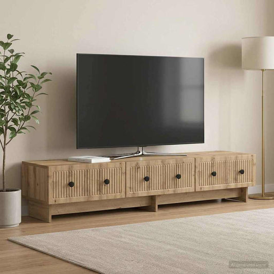 Televizní Skříň 147 X 34,5 X 30 Cm Dub Artisan Kompozitní Dřevo