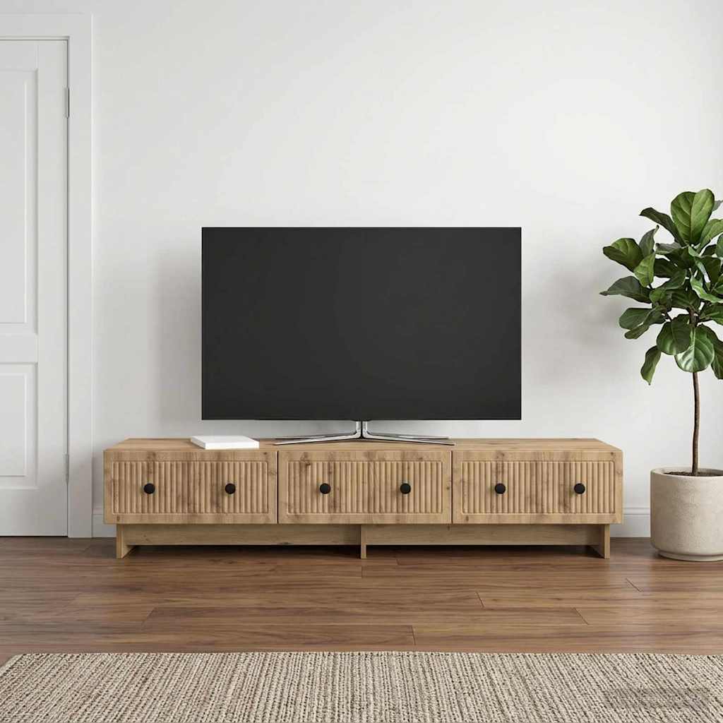 Televizní Skříň 147 X 34,5 X 30 Cm Dub Artisan Kompozitní Dřevo