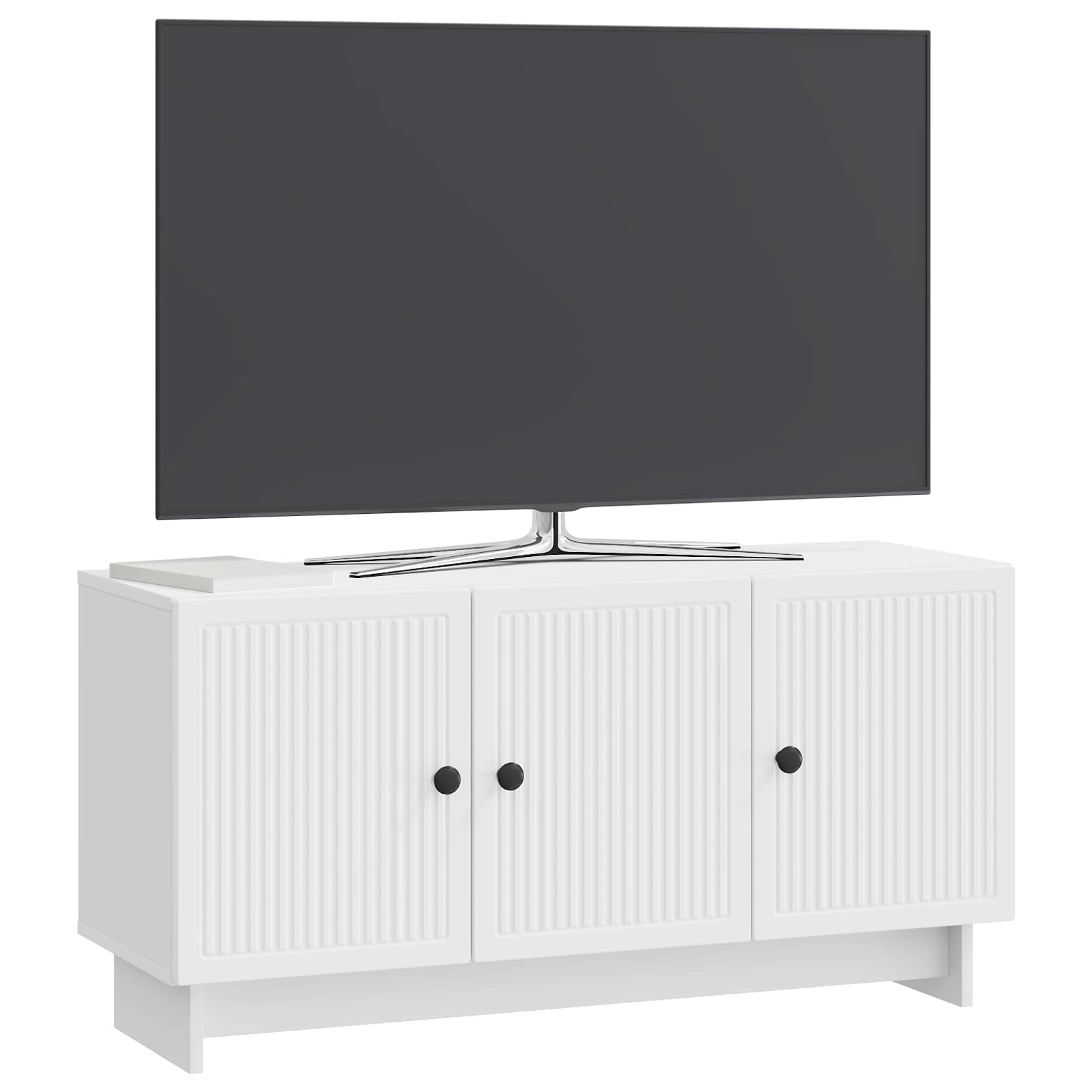 Televizní Skříň Bílá 99 X 34,5 X 50 Cm Kompozitní Dřevo