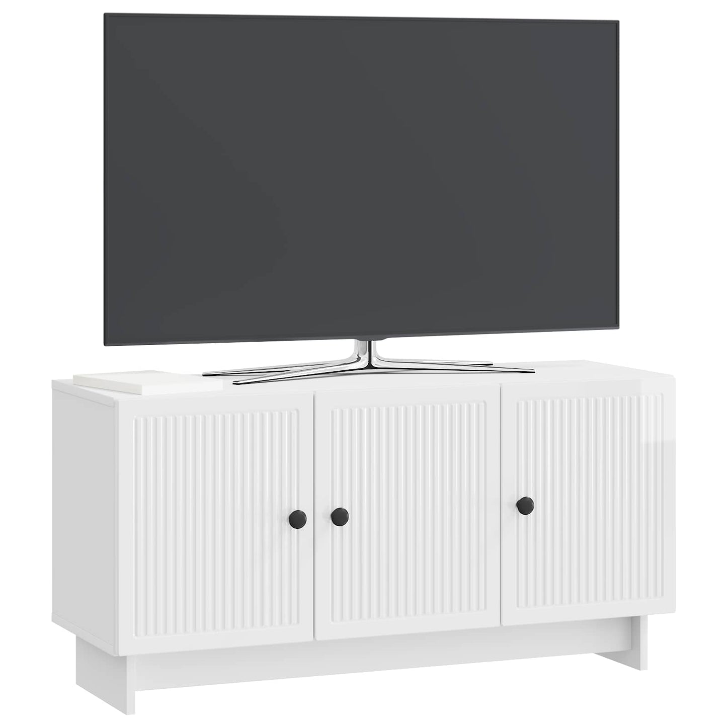Televizní Skříň Bílá S Vysokým Leskem 99 X 34,5 X 50 Cm