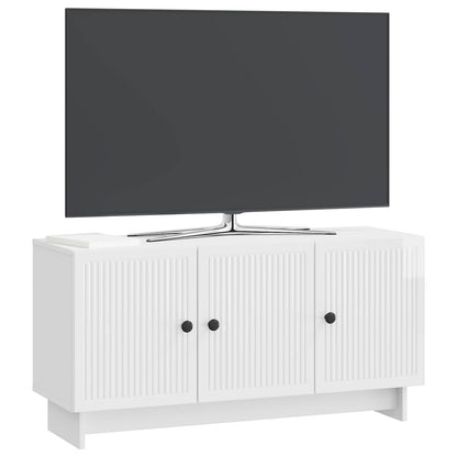 Televizní Skříň Bílá S Vysokým Leskem 99 X 34,5 X 50 Cm