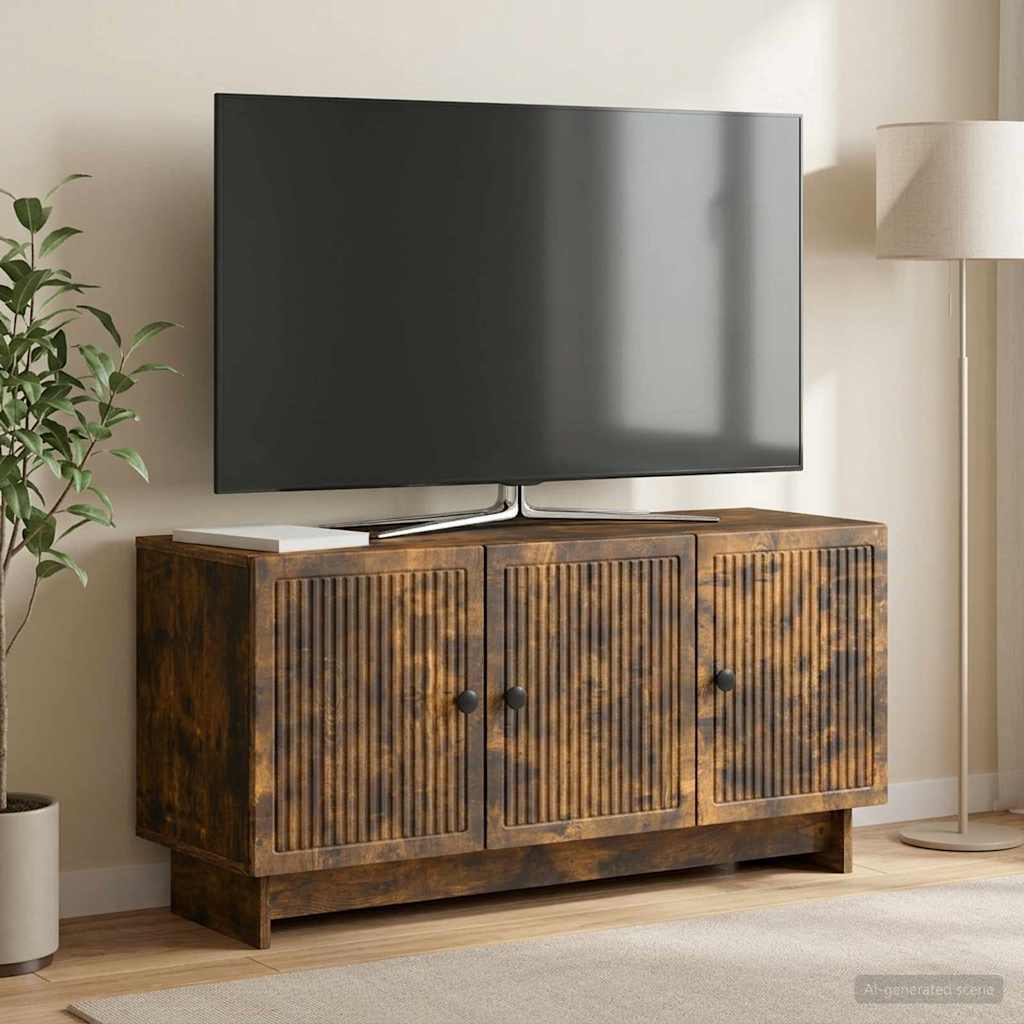 Televizní Skříň Kouřový Dub 99 X 34,5 X 50 Cm Kompozitní Dřevo