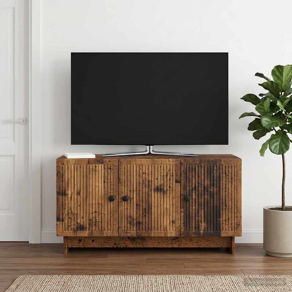 Televizní Skříň Staré Dřevo 99 X 34,5 X 50 Cm Kompozitní Dřevo