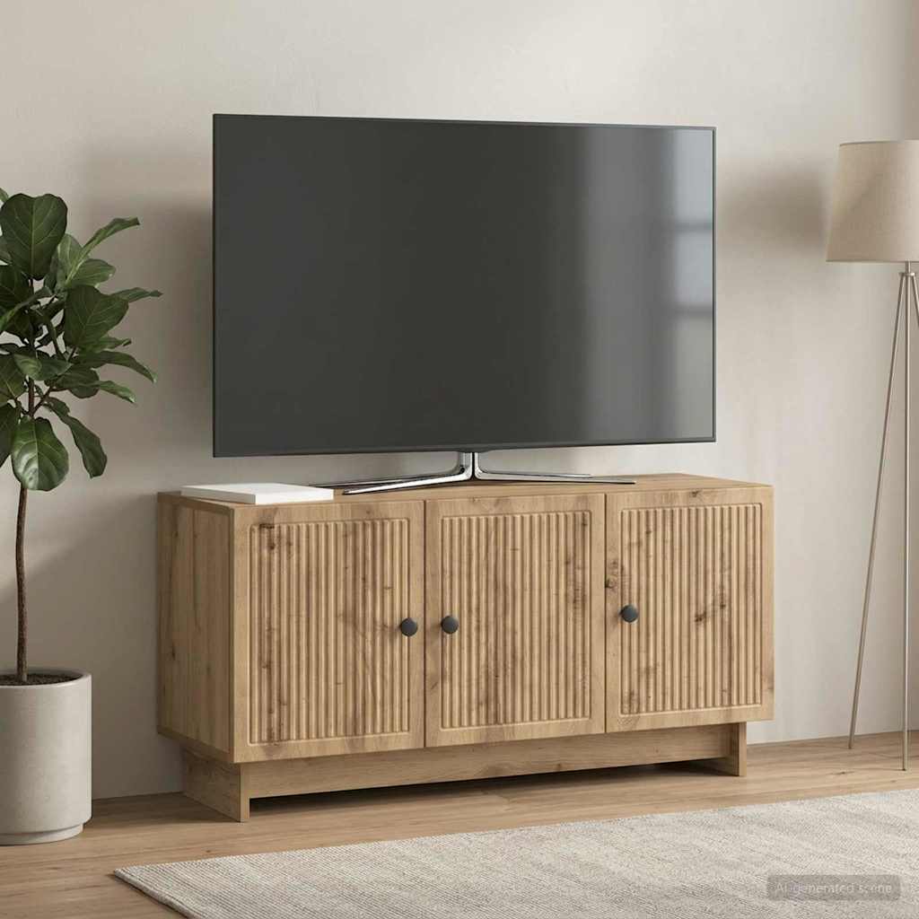Televizní Skříň 99 X 34,5 X 50 Cm Dub Artisan Kompozitní Dřevo