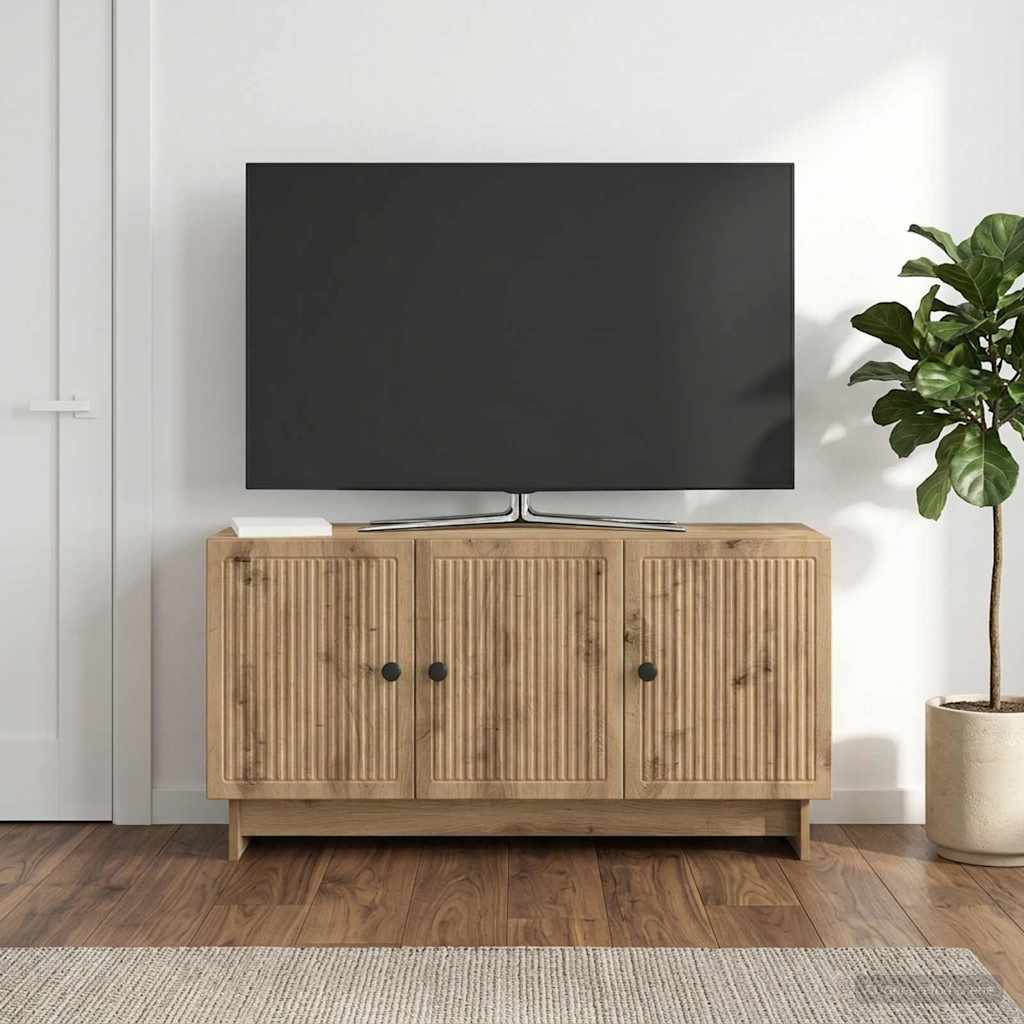Televizní Skříň 99 X 34,5 X 50 Cm Dub Artisan Kompozitní Dřevo