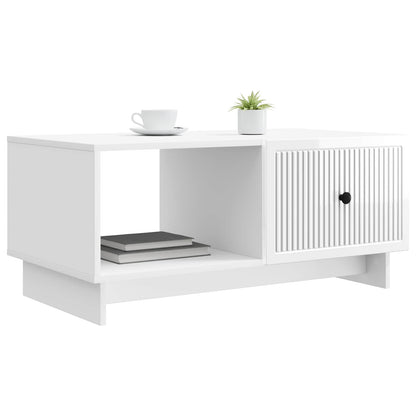 Konferenční Stolek Bílá S Vysokým Leskem 90 X 50 X 40 Cm