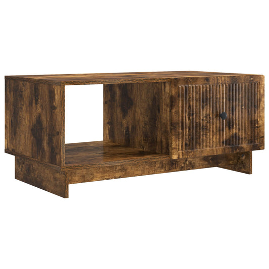 Konferenční Stolek Kouřový Dub 90 X 50 X 40 Cm Kompozitní Dřevo