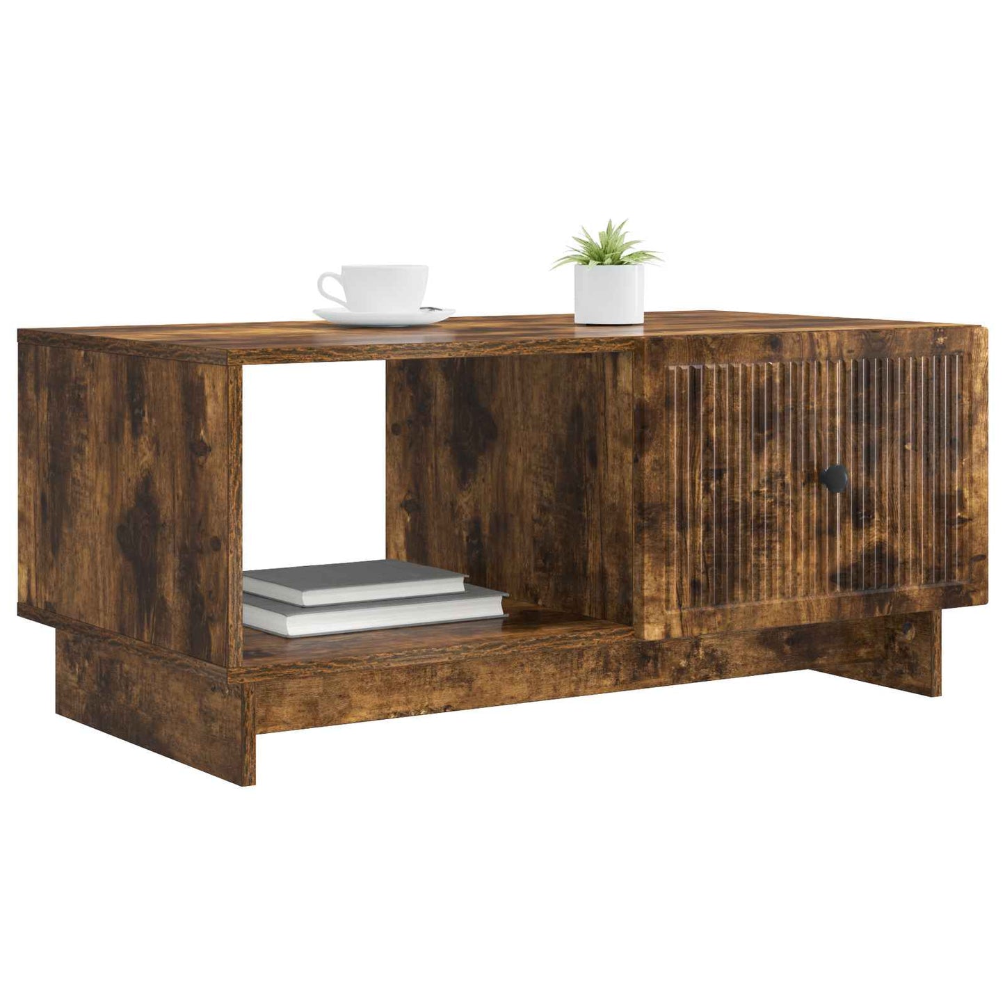 Konferenční Stolek Kouřový Dub 90 X 50 X 40 Cm Kompozitní Dřevo