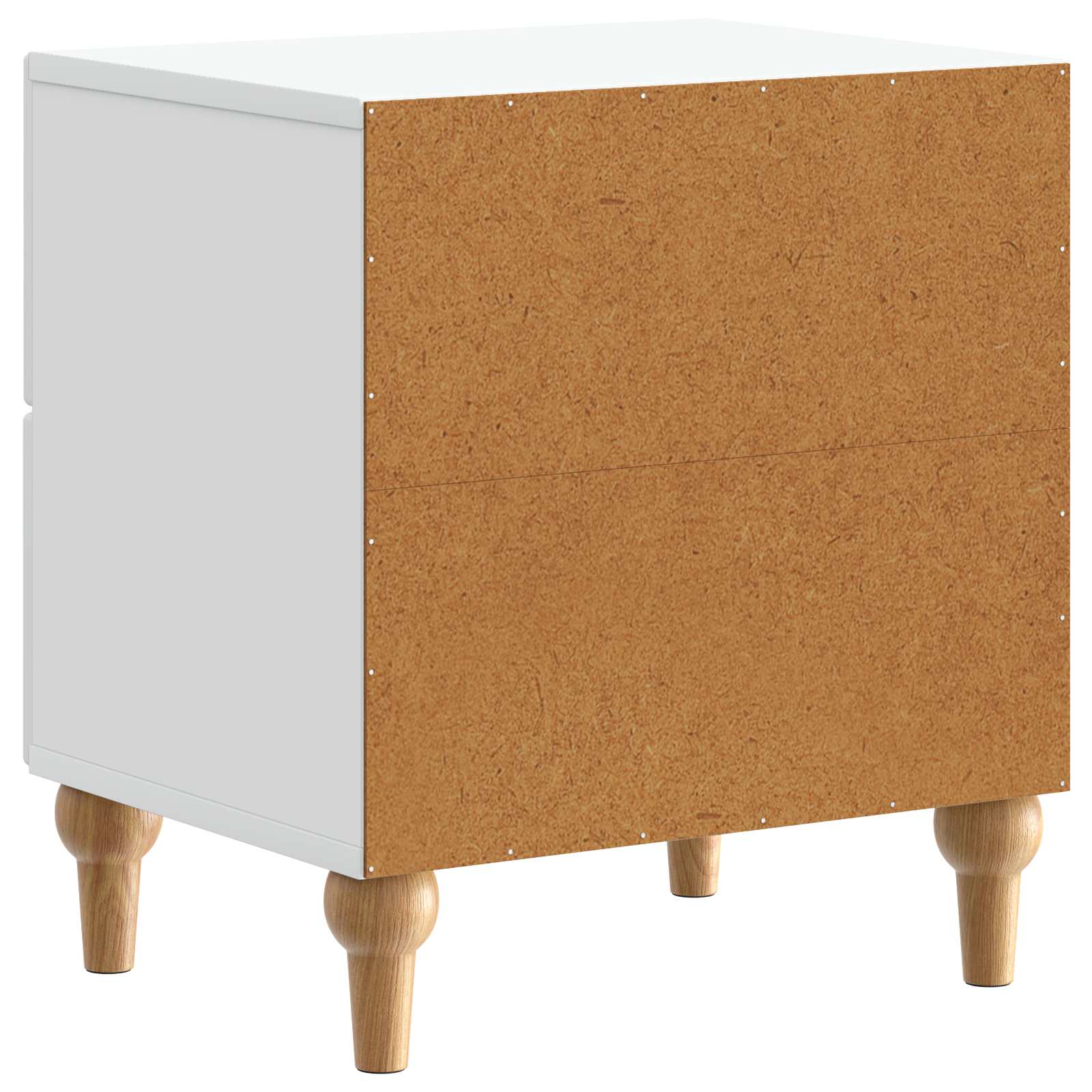 Noční Skříňka 2 Pcs Bílá 43 X 34,5 X 48 Cm Kompozitní Dřevo