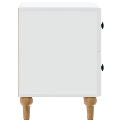 Noční Skříňka 2 Pcs Bílá 43 X 34,5 X 48 Cm Kompozitní Dřevo
