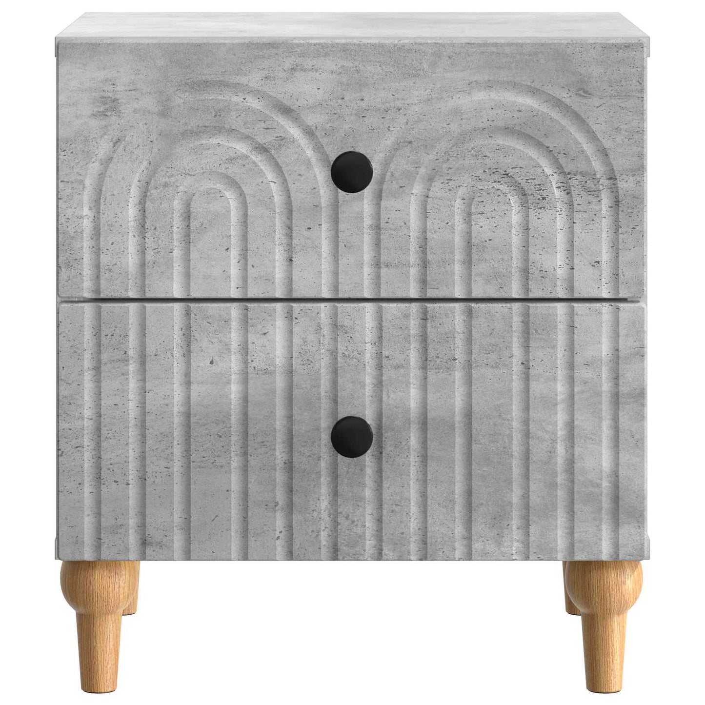 Noční Skříňka Se Zásuvkou 2 Pcs Betonově Šedá 43 X 34,5 X 48 Cm