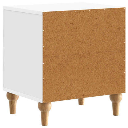 Noční Skříňka 2 Pcs Bílá S Vysokým Leskem 43 X 34,5 X 48 Cm