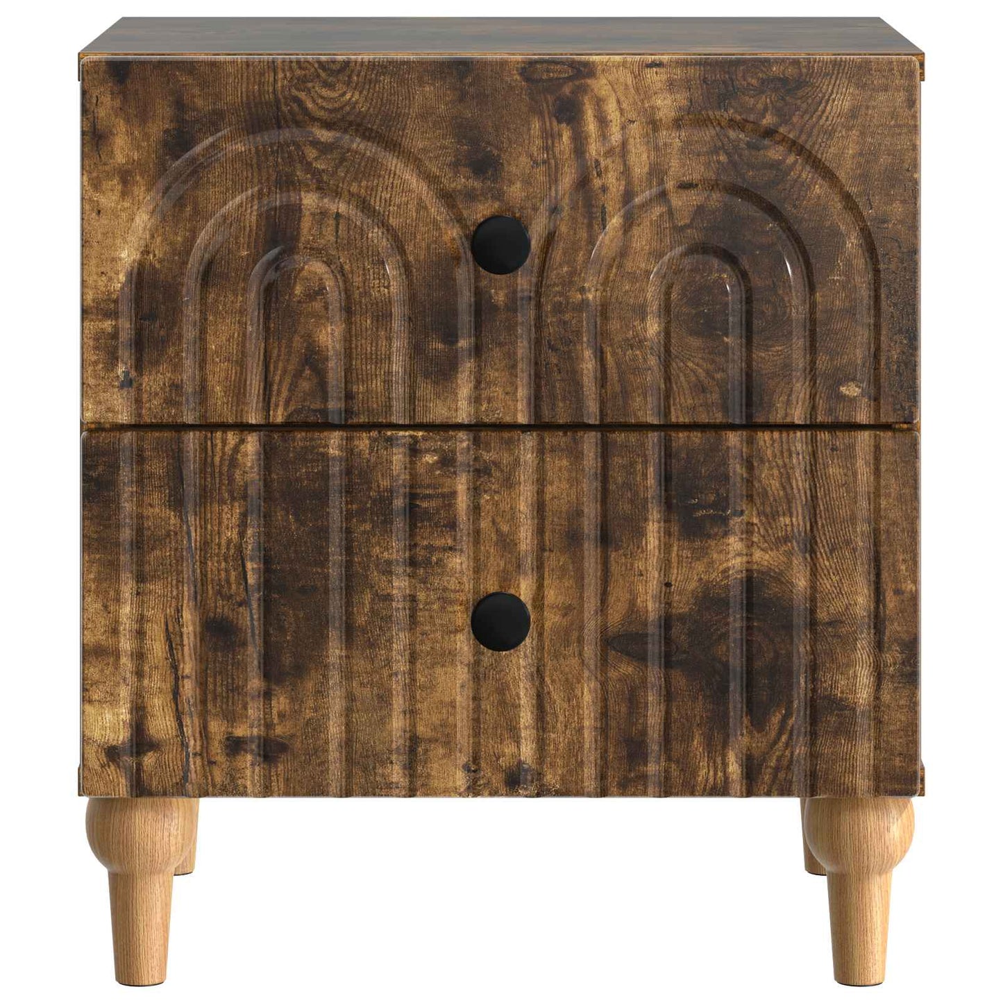 Noční Skříňka Se Zásuvkou 2 Pcs Kouřový Dub 43 X 34,5 X 48 Cm