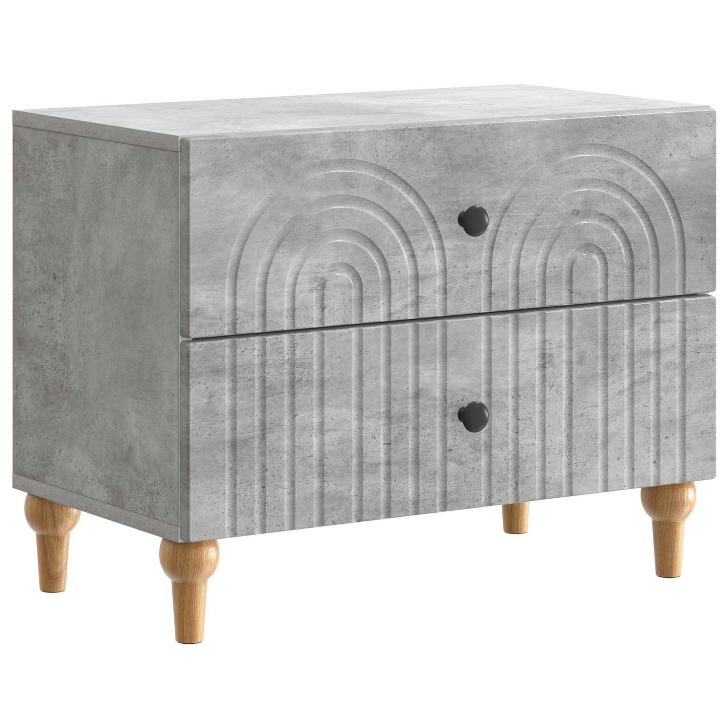 Noční Skříňka Betonově Šedá 62 X 34,5 X 48 Cm Kompozitní Dřevo