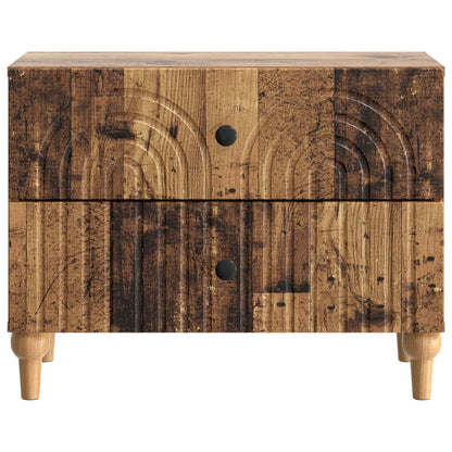 Noční Skříňka Staré Dřevo 62 X 34,5 X 48 Cm Kompozitní Dřevo