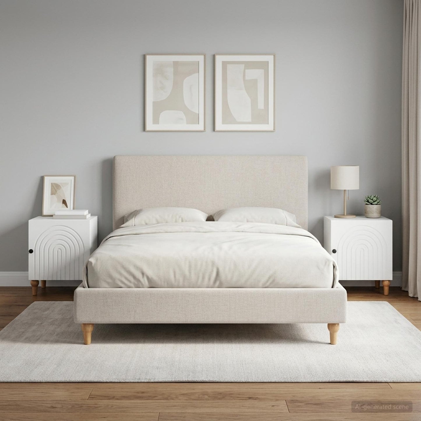 Noční Skříňka 2 Pcs Bílá 43 X 34,5 X 50 Cm Kompozitní Dřevo