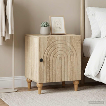 Noční Skříňka 2 Pcs Dub Sonoma 43 X 34,5 X 50 Cm