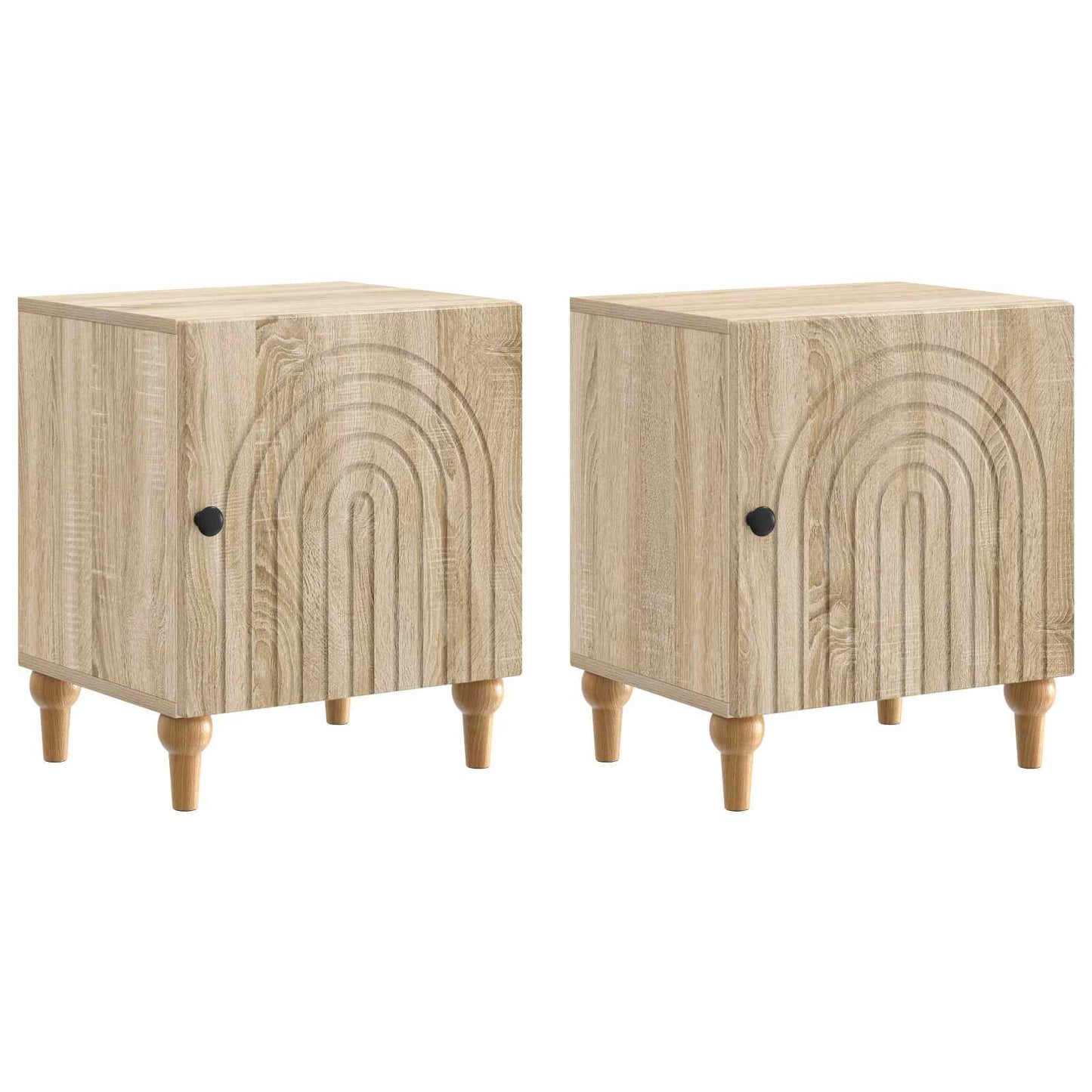 Noční Skříňka 2 Pcs Dub Sonoma 43 X 34,5 X 50 Cm