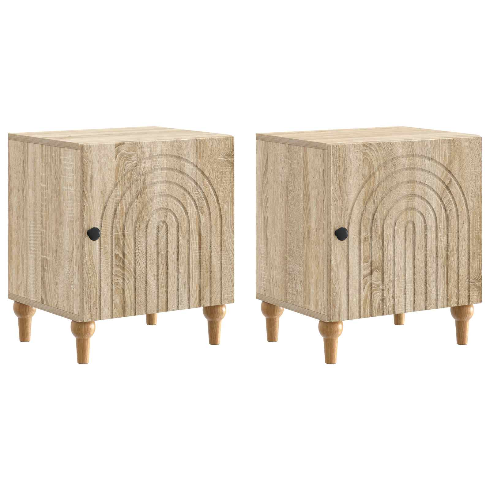 Noční Skříňka 2 Pcs Dub Sonoma 43 X 34,5 X 50 Cm